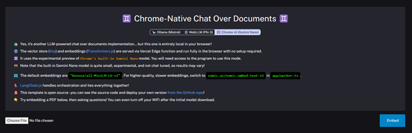 Chrome-Native Chat Over Documents